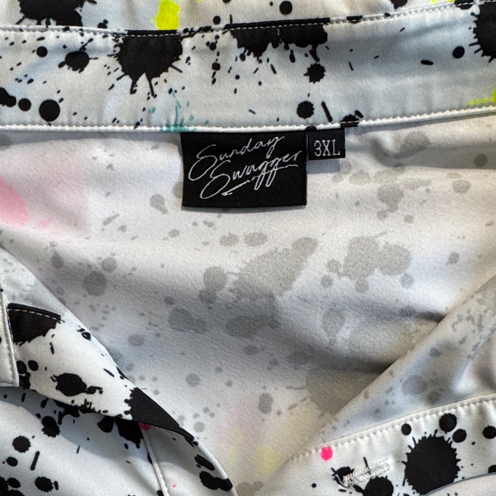 Sunday Swagger Men’s “Splatter” Golf Polo - Picture 2 of 3